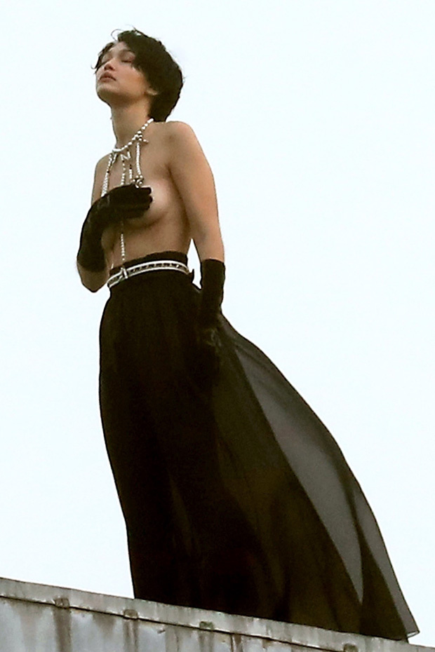 Gigi Hadid nearly Bares in the latest shoot in the Chanel ad campaign