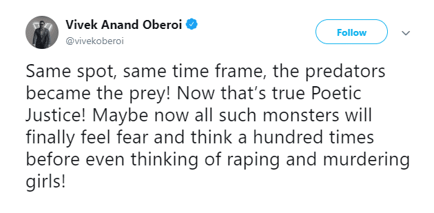 Vivek Anand Oberoi tweet