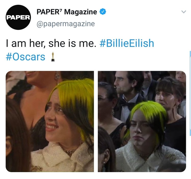 Billie Eilish Oscar Meme Goes Viral As She Makes Wry Face At ...