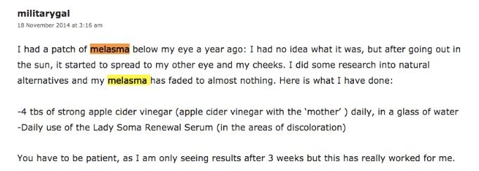 Apple Cider Vinegar For Melasma Review