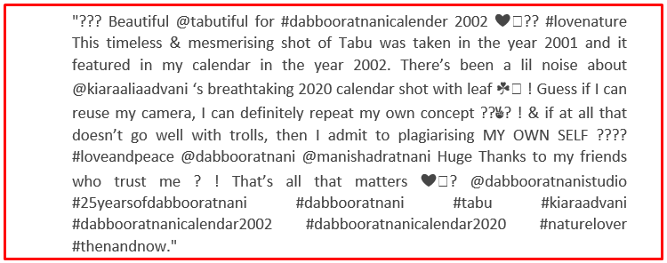 Dabboo Ratnani Response