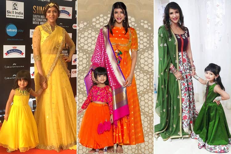 Mother daughter 2024 matching indian dresses