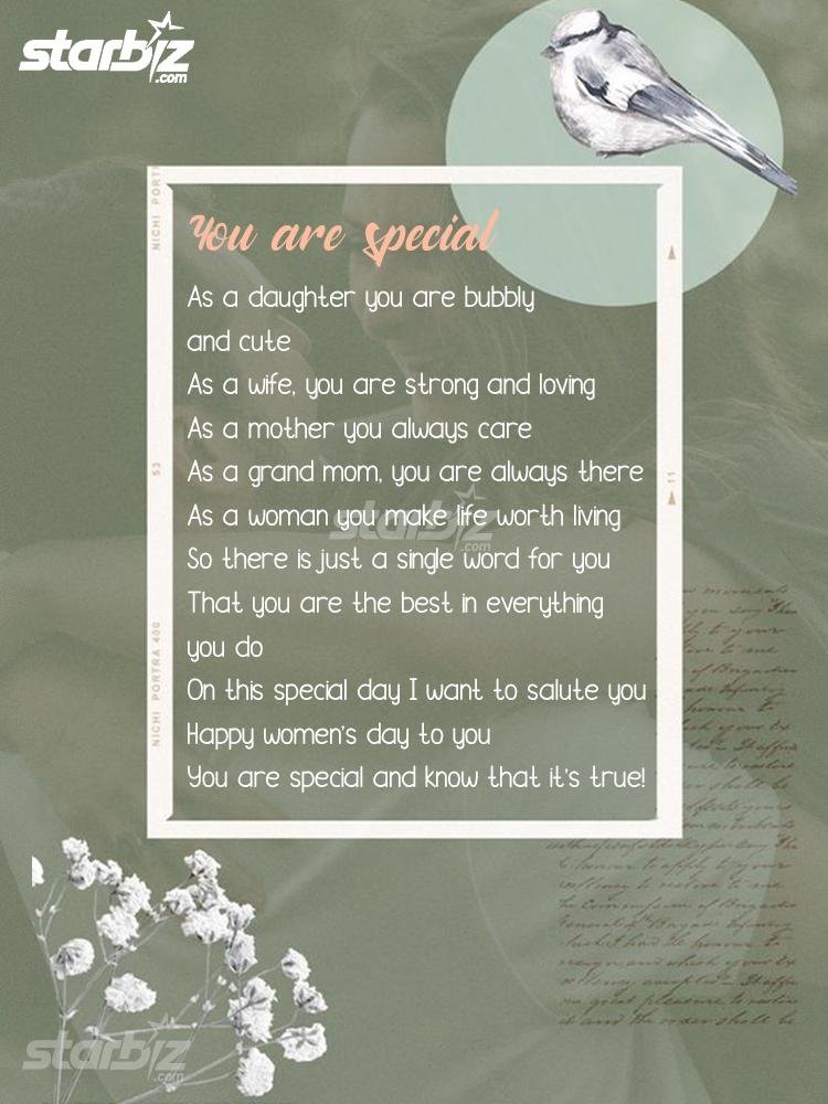 Most Meaningful Womenâ€™s Day Poems For Mom And Wife - StarBiz.com