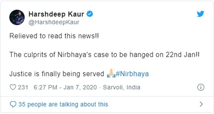Celeb On Nirbhaya Case