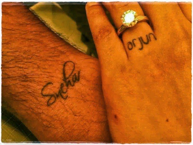Allu Arjun And Sneha Reddy Tattoo
