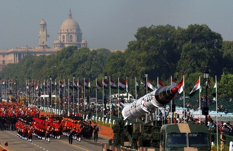 A march past on Independence Day of India