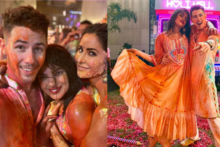 Priyanka And Nick At Pre Holi Bash