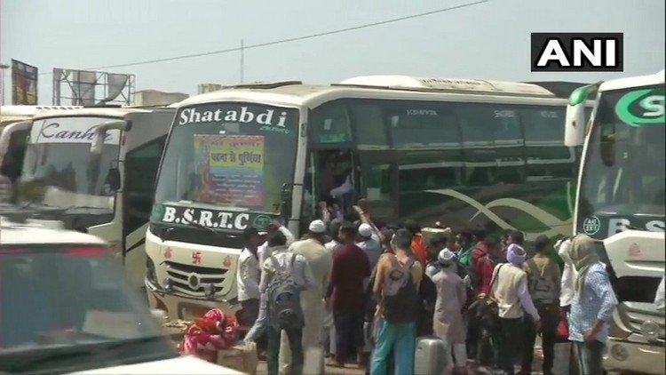 Crowds Travelling By Bus