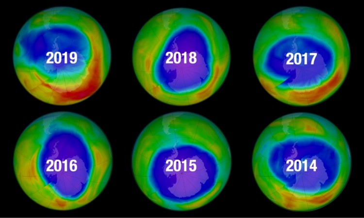 When Humans Stay Home Earth Heals Itself See Ozone Layer Recovery   Ozone Hole Comparison 8120 