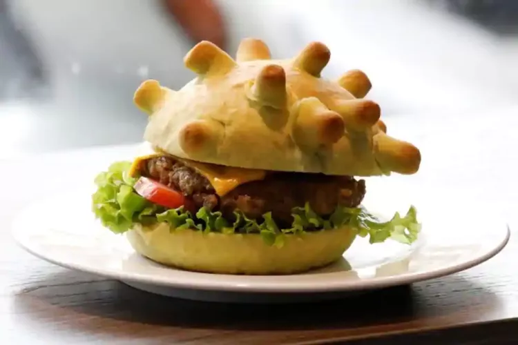 coronavirus burger in Hanoi, Vietnam