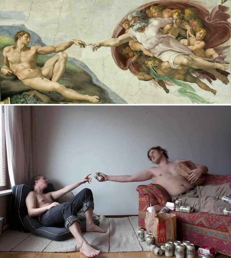 Modern Photo Version Famous Paintings 3