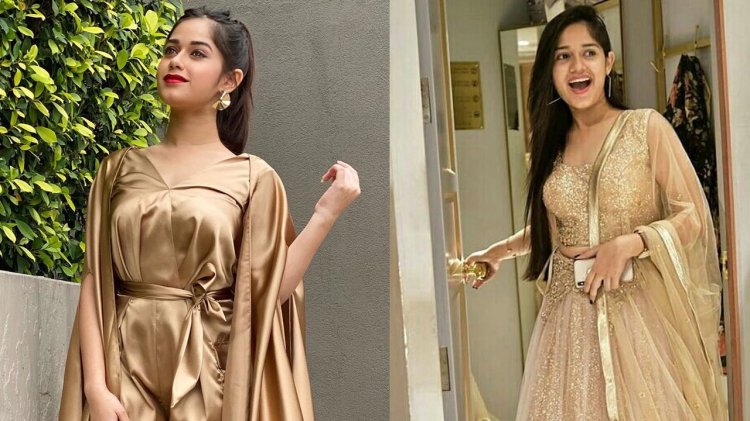 Jannat Zubair Golden Dress