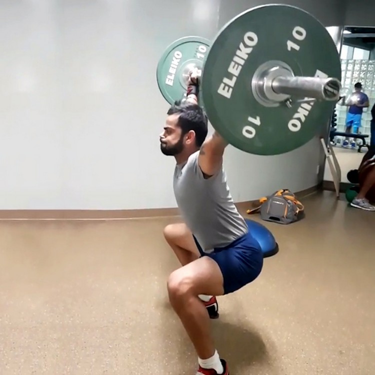 Virat Kohli Weightlifting Photo