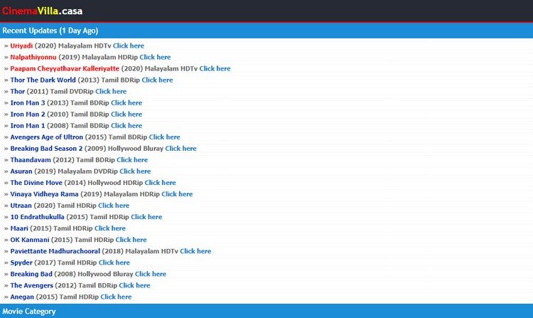 malayalam movie downloader Cinema Villa 