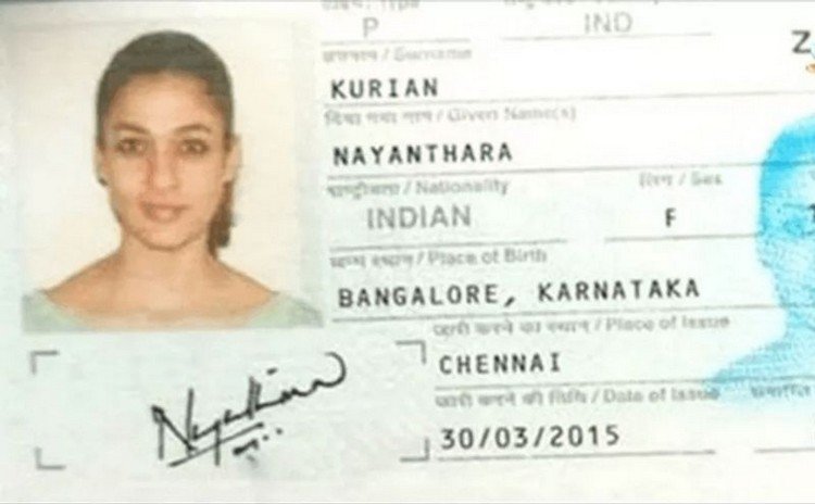 Nayanthara passport photos of Bollywood stars
