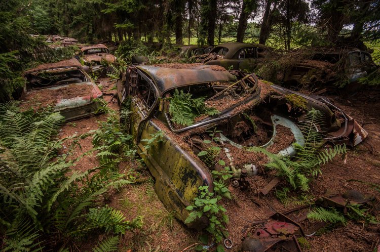 Chatillon Car Graveyard In Belgium 0