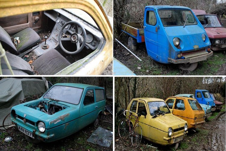 Reliant Robin Graveyard In Wales