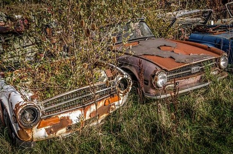 Triumph Graveyard At Appleton Cheshire Uk