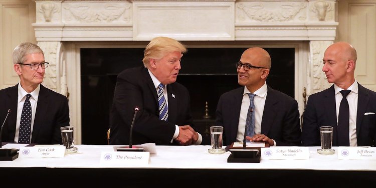 Donald Trump And Satya Nadella