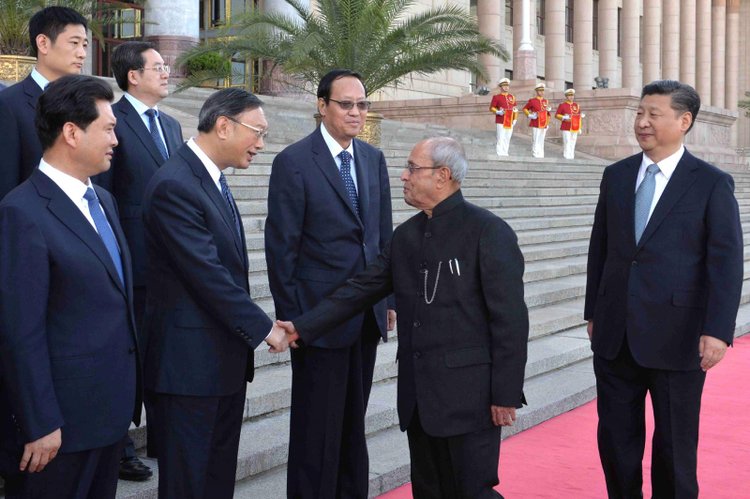 Pranab Mukherjee In China 1