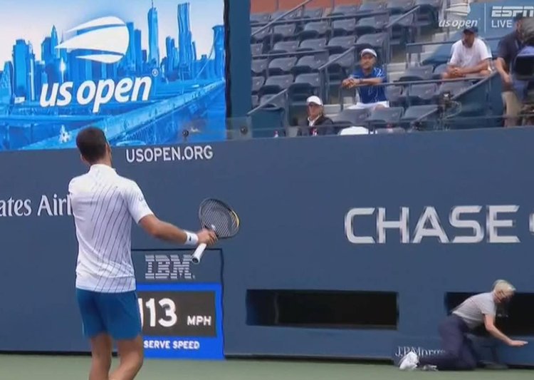 Novak Djokovic Hit The Line Judge 2