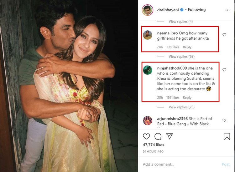 Comments On Akansha Ranjan Kapoor Sushant Singh Rajput 1