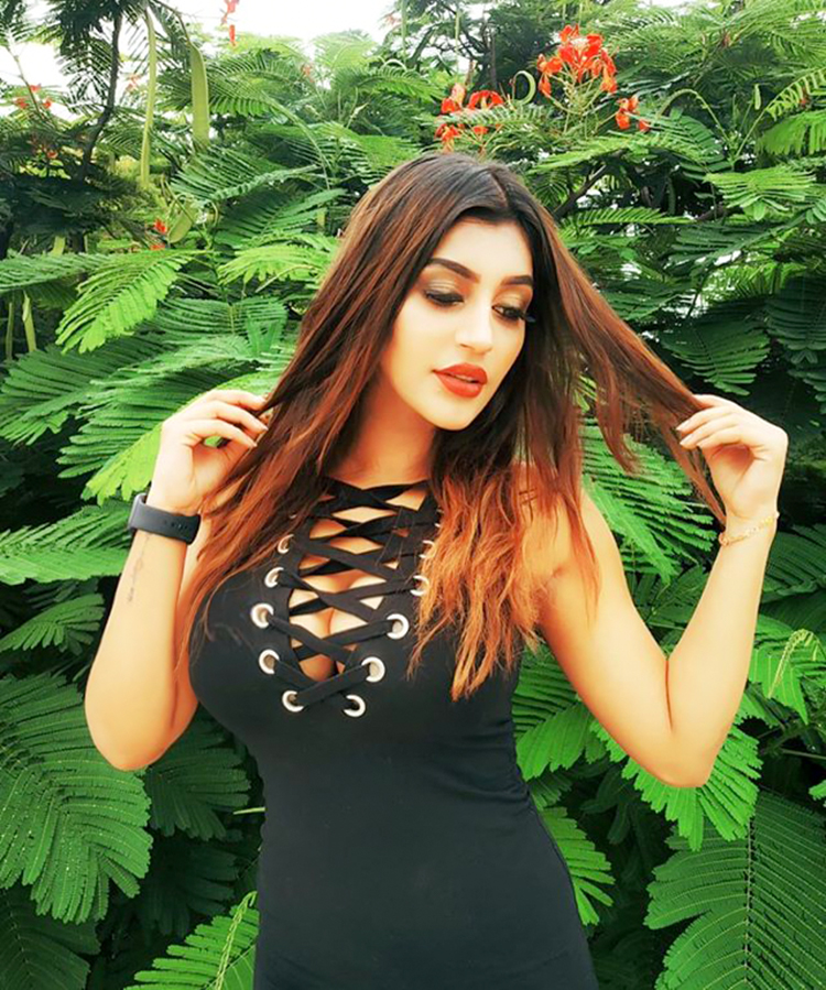 Yashika Aannand in black dress 3