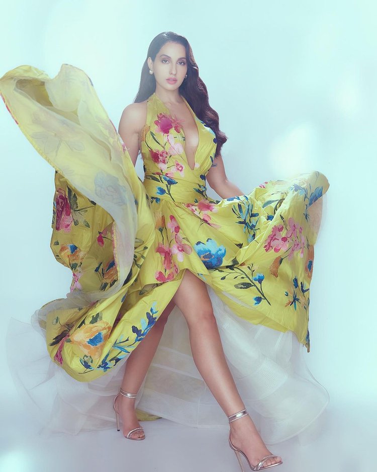 Nora Fatehi, Katrina Kaif Swoon-Worthy Pics In Exquisite Floral Outfits