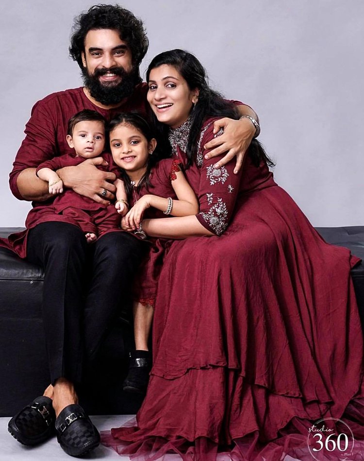 Tovino Wife And Kids 1