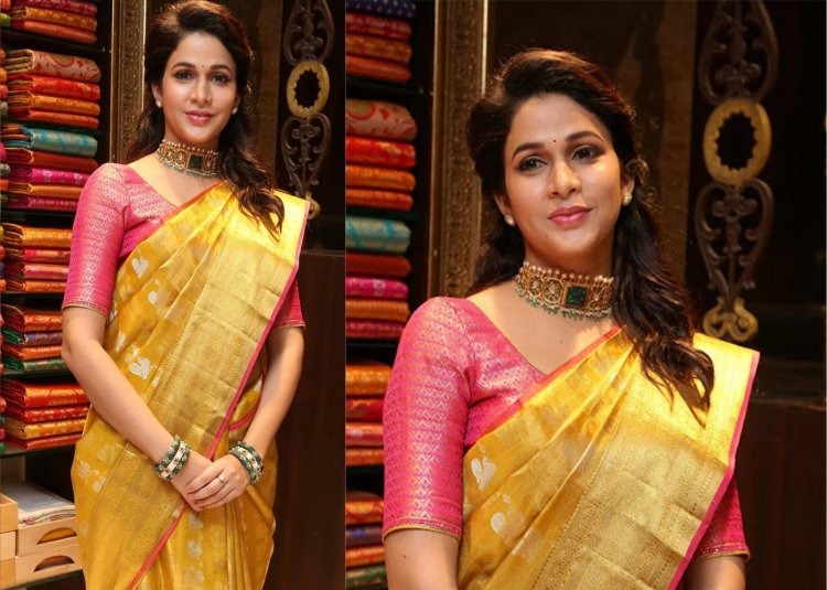 Lavanya Tripathi In Yellow Silk Saree 4