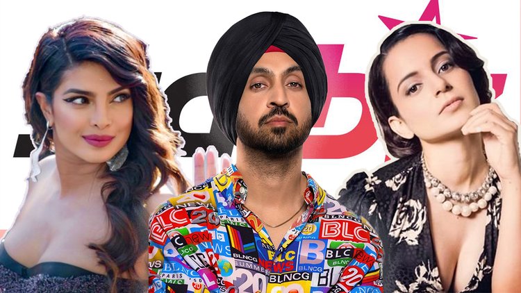 Kangana Ranaut and Diljit Dosanjh and Priyanka