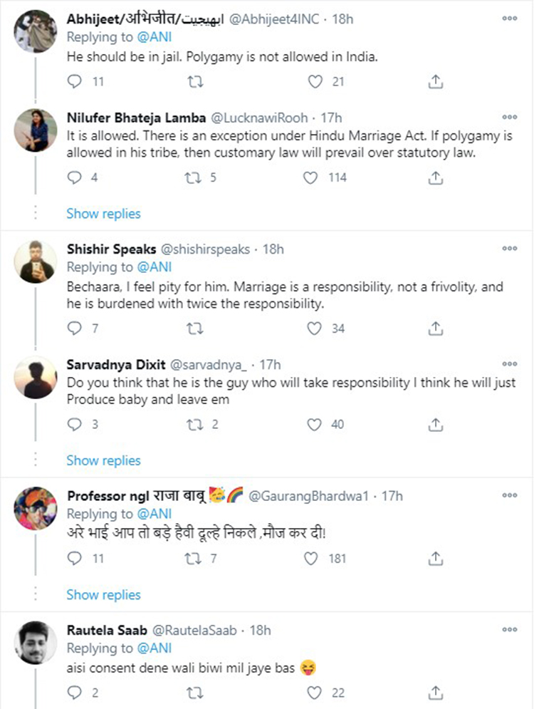 Twitter Users Comment On Polygamy In India