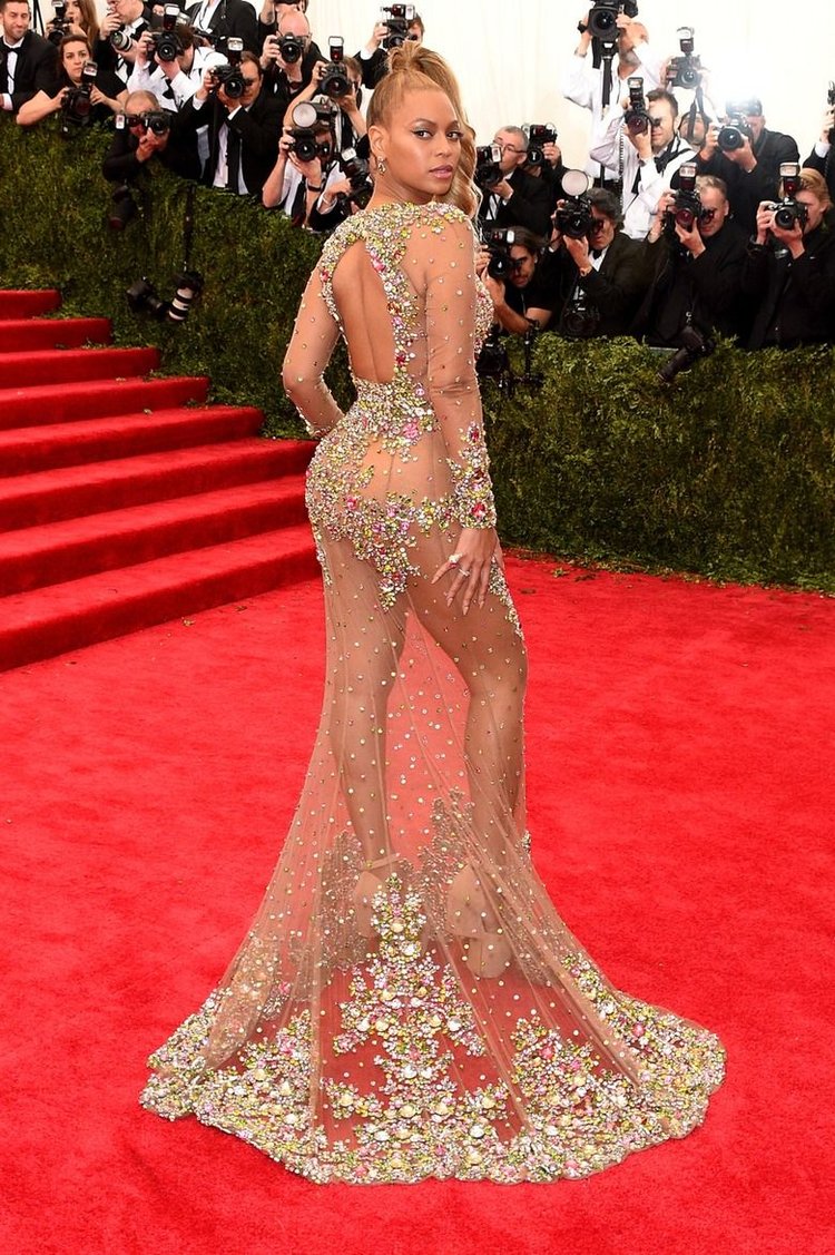 Beyonce In Transparent Dress