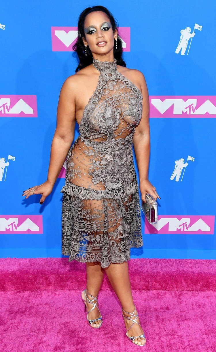 Dascha Polanco In Transparent Dress