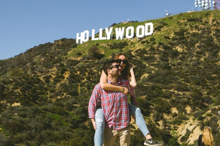 Selfie At Hollywood Sign