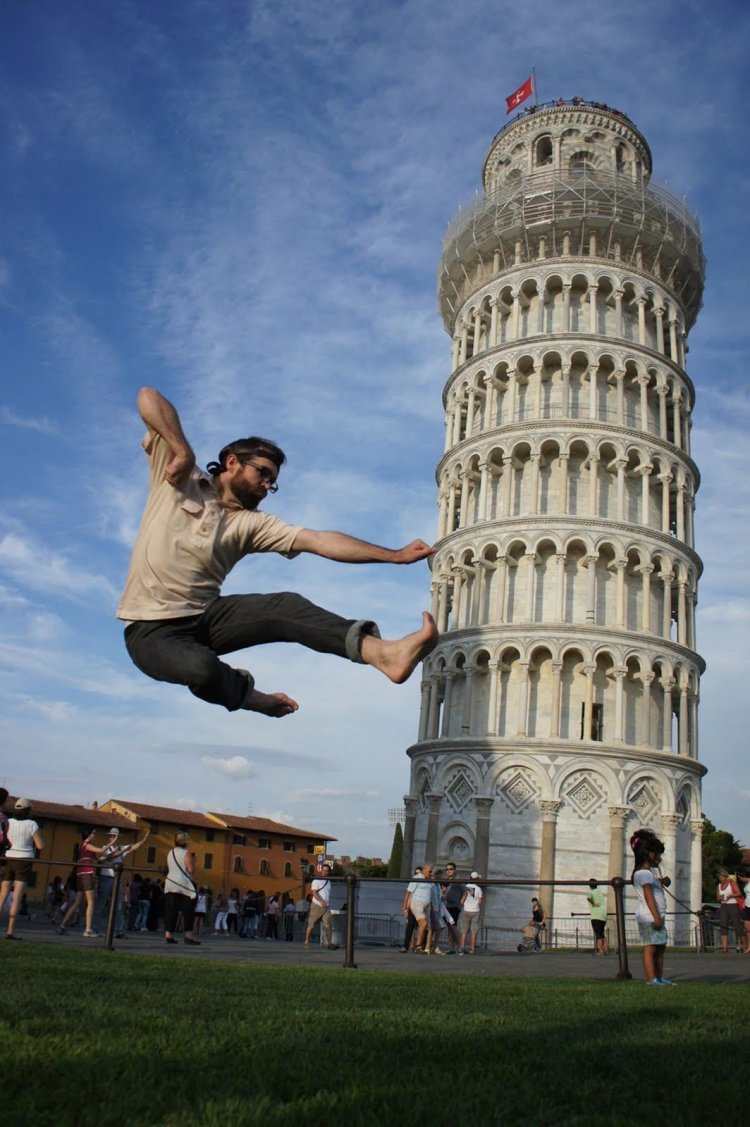 Selfie At The Leaning Tower