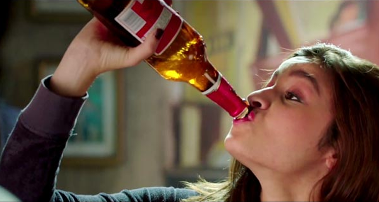Alia Bhatt Drinking