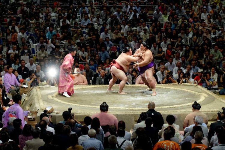 A Sumo Match In Japan