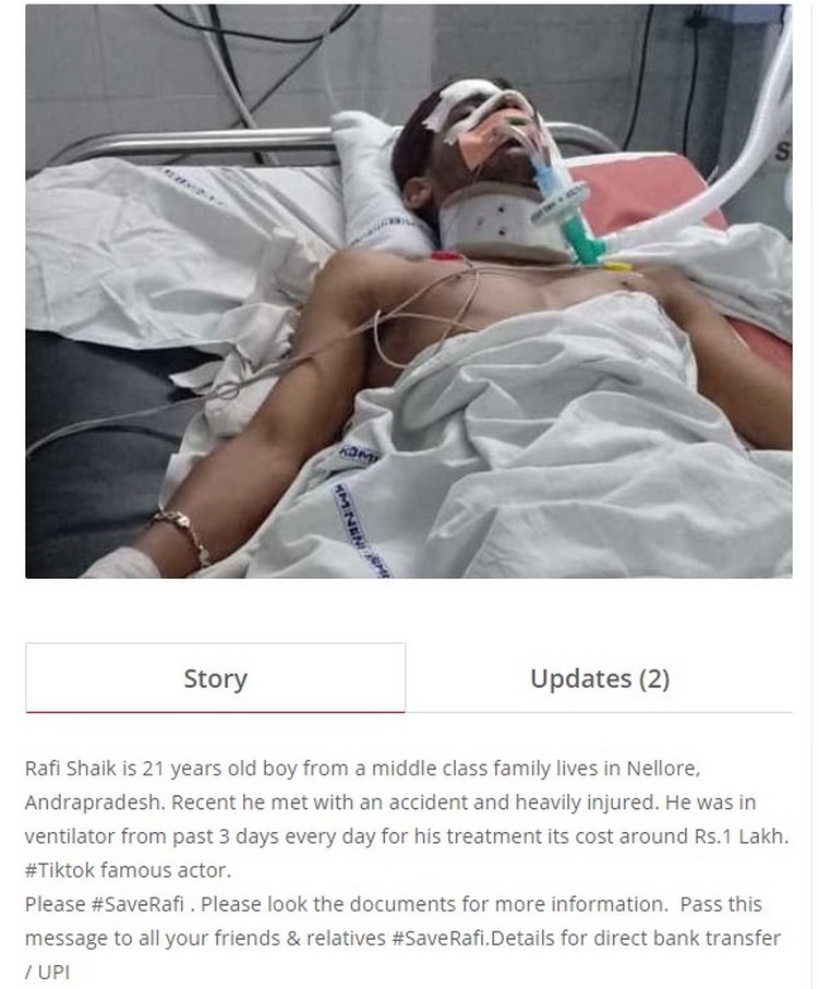 Fund Raising For Rafi Shaik