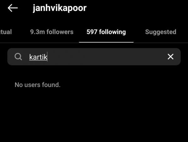 Janhvi Kapoor Ig Following