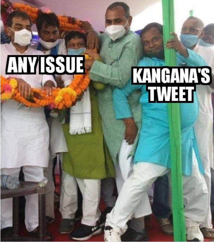 Memes On Kangana Tweet