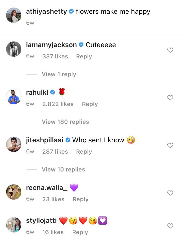 Kl Rahul Comments On Athiya Shetty Post 2