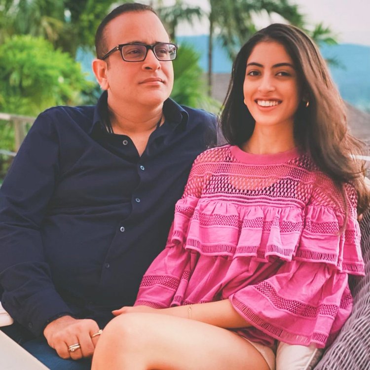 Navya Naveli Nanda With Her Dad