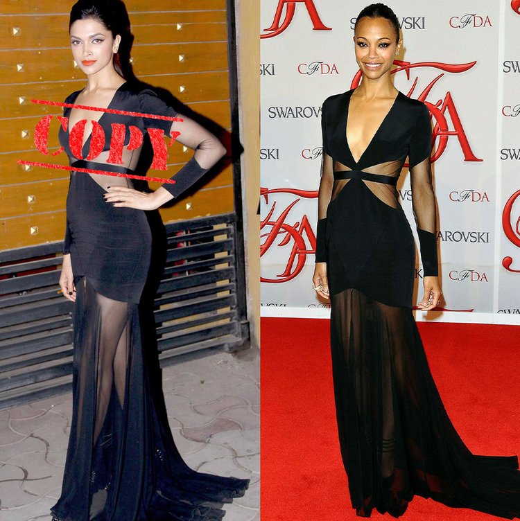 Deepika Padukone Vs Zoe Saldana Dresses