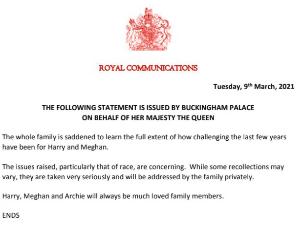 Queen Responded To Harry And Meghans Interview