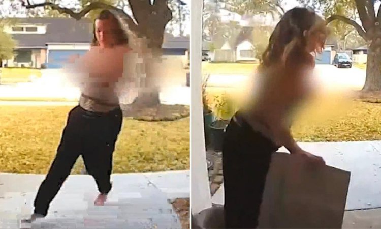 Houston Woman Steal Delivery Wardrobe Malfunction