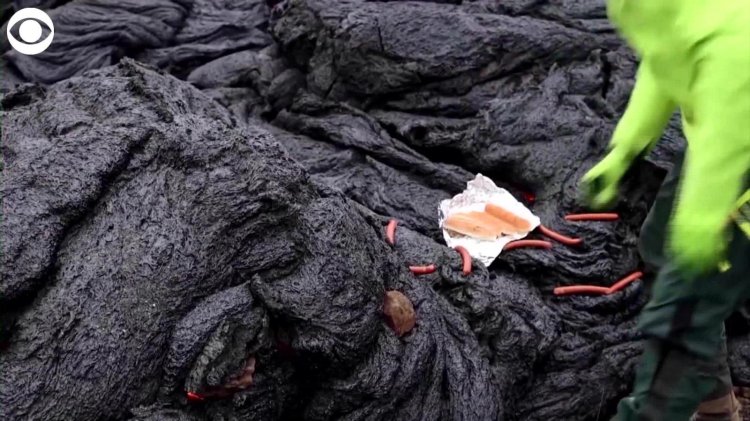 Scientists Cook Hot Dogs On Lava