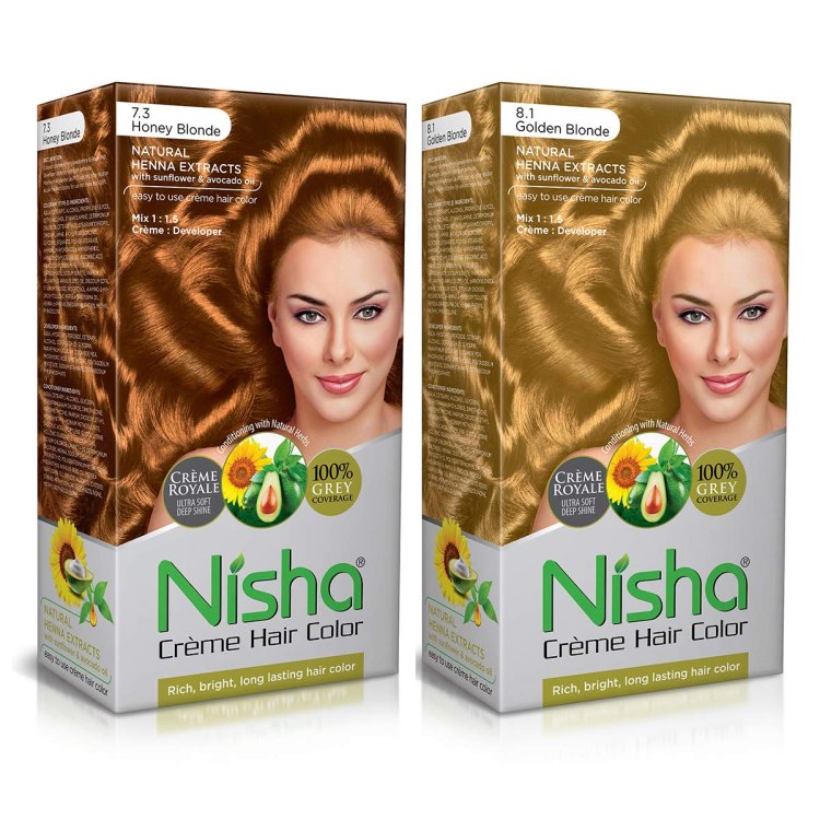 Nisha Hair Creme Color Golden Blonde