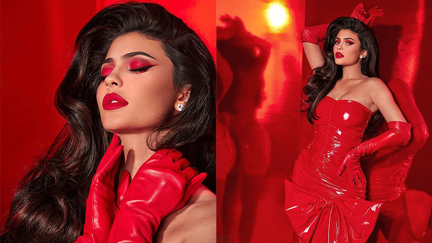 Kylie Jenner Oozes Sensuality As Flaunt Her Curves In Skintight Red 